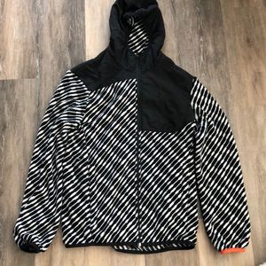 Betabrand zebra print fleece jacket